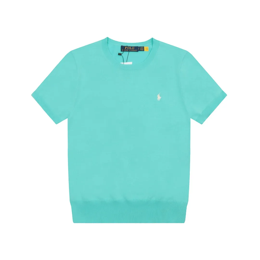 🅿️156 "Top quality" Style number: DS008# (not off the shelves all year round) [Ralph Lauren round neck solid color pony embroidered logo knitted short sleeves] ✅Ralph Lauren classic basic versatile knitted short sleeves for all seasons ✅Main supplier platform live broadcast Wholesale entity Replenish if out of stock Not off the shelf ✅ZP quality 1:1 version Scan the code to enter the GF website Counter quality ✅Detailed quality is the only one in Guangzhou Imported quality cotton yarn, focusing on high-end, cost-effective, good quality needless to say ✅The version is restored to the original version, loose, comfortable and stress-free, simple is high-end, classic is timeless ✅The upper body is simple and easy to match, a must-have for goddess ootd. Good-looking clothes are never picky. A must-have in the goddess' wardrobe. Size: S-XL Color: Army green, off-white, black, light pink, khaki, navy, light blue, mint green